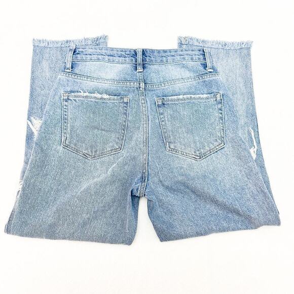 Flying Monkey Ripped Denim Jeans Raw Hem Size 25 - Picture 5 of 7